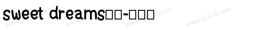 sweet dreams字体字体转换